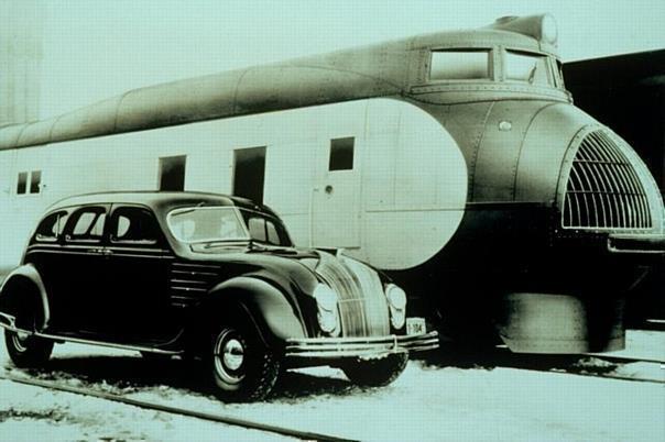 The worlds first streamlined automobile, the Chrysler Airflow.